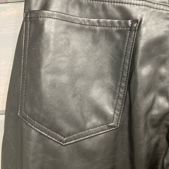 High Rise OG Straight Leg Faux Leather Women’s Pants - Picture 3 of 8